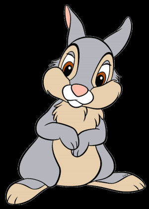 Thumper, Thumper's sisters and Miss Bunny Clip Art