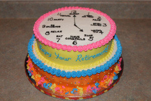 clock retirement cake this was for a co worker s retirement party a 12 ...