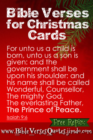 BIBLE VERSES FOR CHRISTMAS CARDS - http://bibleversesquotes.jimdo.com