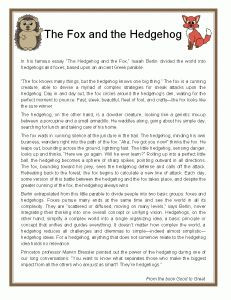 Response to Intervention and The Fox and the Hedgehog parable More