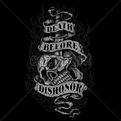 Death Before Dishonor Tshirt Military Skull Sword Respect Soldier ...
