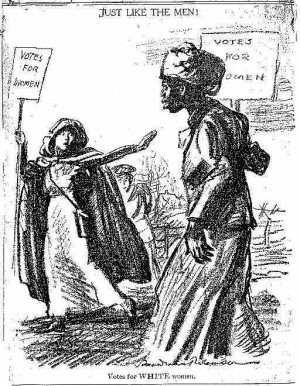 Projector African American Woman Suffrage Cartoon