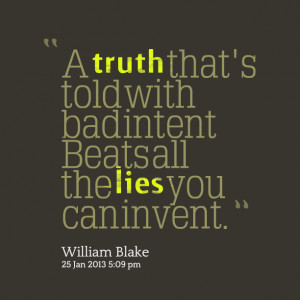 Quotes About Truth And Lies Quotes picture: a truth that's