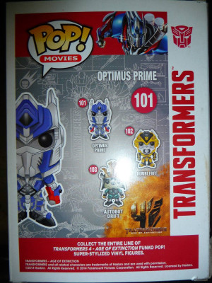 transformers 4 optimus prime bumblebee y drift de funko pop