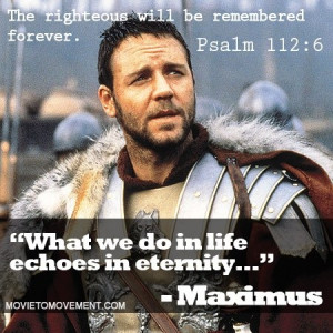 ... in life echoes in eternity...