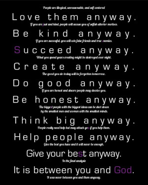 modified Mother Theresa quote