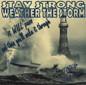 Poster>> Stay strong. Weather the storm. It will pass and then you'll ...