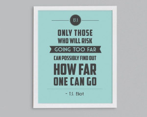 13.1 T.S. Eliot Retro Print - Typographic Inspirational Running Quote ...