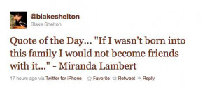 Blake Shelton Shares Family