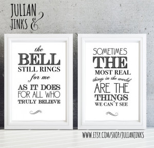 TWO Printable Polar Express quotes, INSTANT DOWNLOAD - png files ...