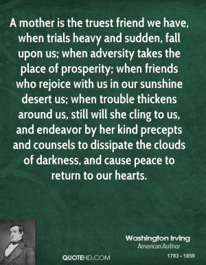 ... dissipate the clouds of darkness, and cause peace to return to our