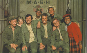 MASH 4077 staff, left to right – Frank Burns, Margaret “Hotlips ...