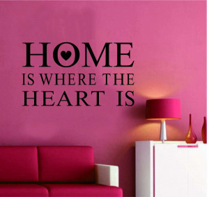 : Home » Shop » Bedroom » Home is where the heart is quotes wall ...