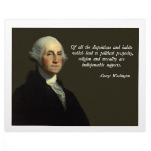 George Washington Religion and Morality Display Plaques