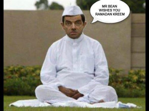 Funny Ramadan Pic With Mr.Bean And Message: Mr. Bean Wishes You ...
