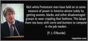 Rich white Protestant men have held on to some measure of power in ...