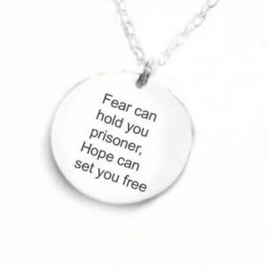Quote Harry Potter Necklace Fear can hold you prisoner, Hope can set ...