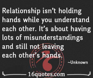 Relationship Is Not Holding Hands While You Understand Each Other ...