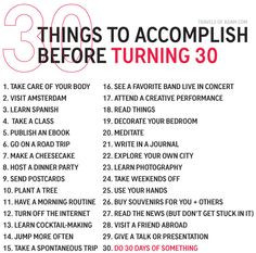 Things To Accomplish Before Turning 30 — NEW on http://travelsofadam ...