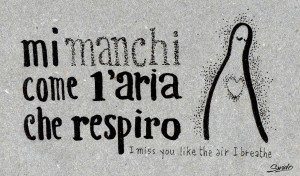 Romantic italian love phrases beautiful illustration italian for my ...