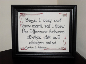 Funny sign Lyndon B Johnson quote ADULT LANGUAGE framed cross stitch ...