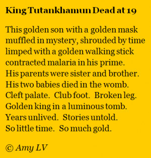 am Thinking about King Tut - Poem #245