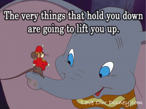 Timothy Q. Mouse Cheers Dumbo Up With This Inspiring Quote