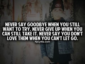 Don't say goodbye