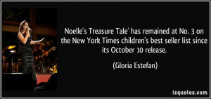 Noelle's Treasure Tale' has remained at No. 3 on the New York Times ...