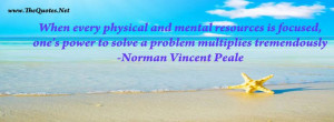 ... , ones power to solve a problem multiplies tremendously. #quote #sea