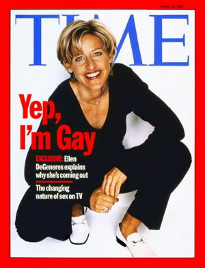 Ellen DeGeneres April 14, 1997 Time magazine cover.