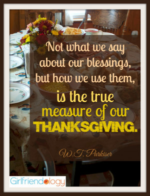 Thanksgiving quote thankful thursday measure of thanksgiving
