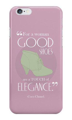 Laura McDonald › Portfolio › Coco Chanel Shoe Quote iPhone Case