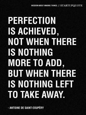 nothing left to take away. #quote