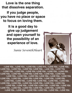 Love dissolves separation