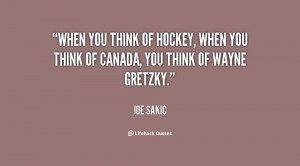 When you think of hockey, when you think of Canada, you think of Wayne ...