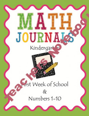 Kindergarten Math Journals