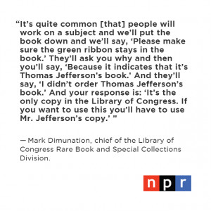 This awesome librarian quote was brought to you by NPR’s Laura ...