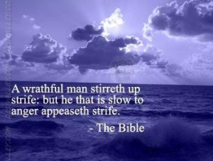 ... man stirreth up strife: but he that is slow to anger appeaseth strife