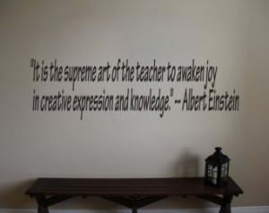 Einstein Inspirational Teacher Wall Quote Sticker Decal 6