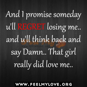Promise Someday You Regret