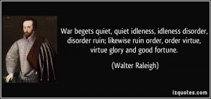 quiet, quiet idleness, idleness disorder, disorder ruin; likewise ...