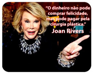 Joan Rivers umaediante famosa nos Estados Unidos que afirma ter
