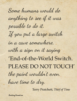 Sir Terry Pratchett, Reading oder and quotes about the Discworld books ...