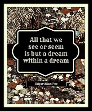 Edgar Allan Poe Dream Quote 8X10 Typography by paperlovespen, $15.00