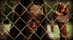 Michonne Behind a Fence