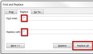 ... Word's Find and Replace to convert smart quotes into straight quotes