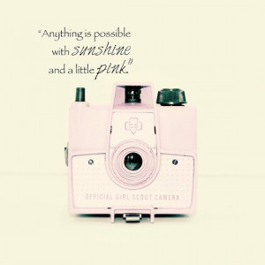 Girl Scout Vintage Camera Pastel Pink by ShadetreePhotography, $30.00