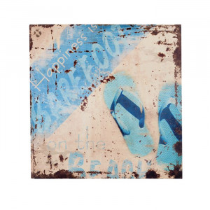 Benjamin Gray Barefoot & Beach Canvas - $15.40 : Happiness Is Barefoot ...