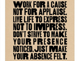 Live Life to Express - 8x10 inches on A4. Inspiring quote typography ...